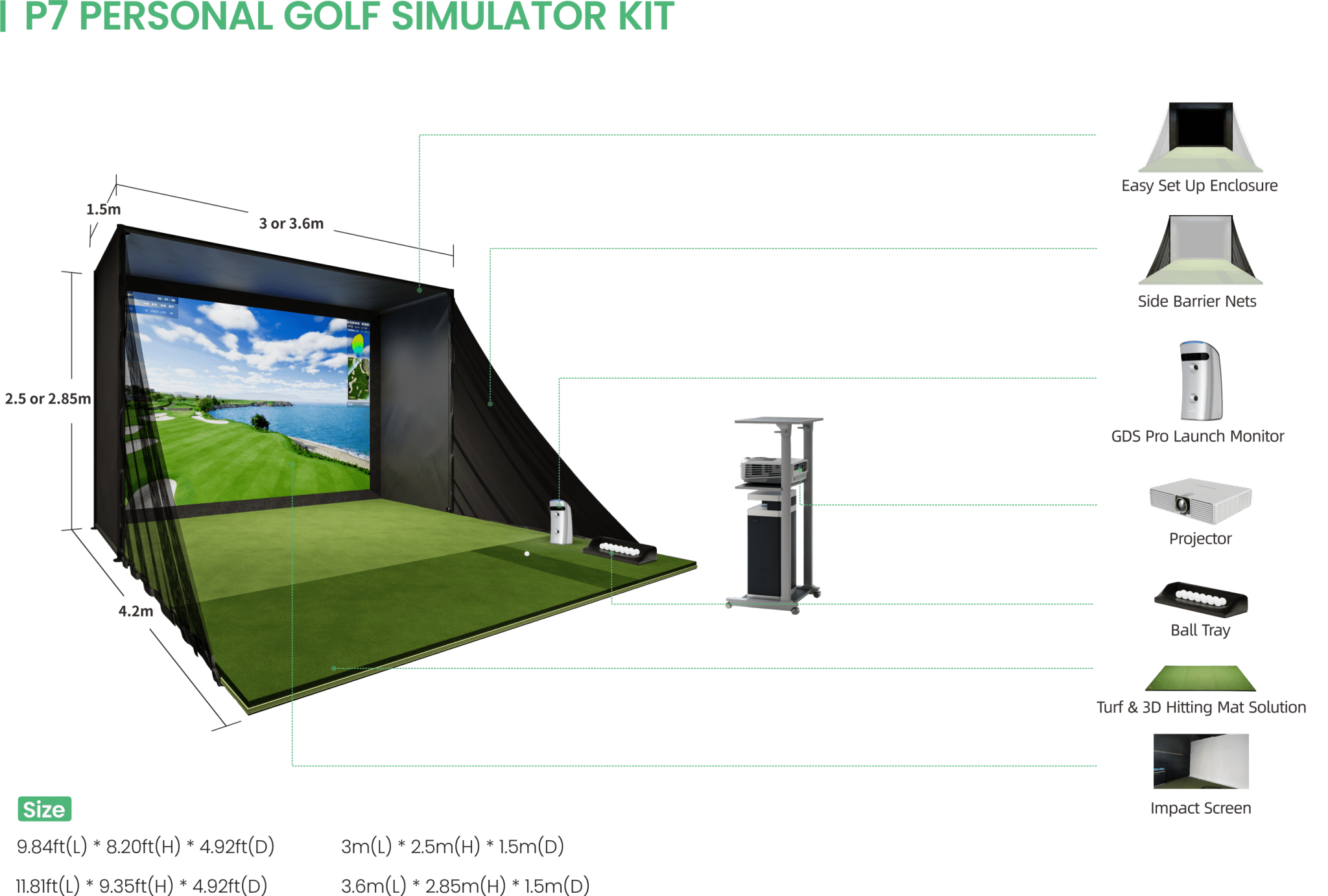 Personal Golf Simulator Kit - P7
